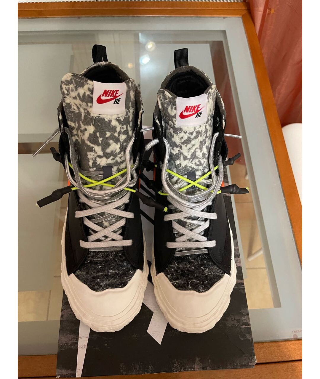 NIKE Черные резиновые высокие кроссовки / кеды, фото 2