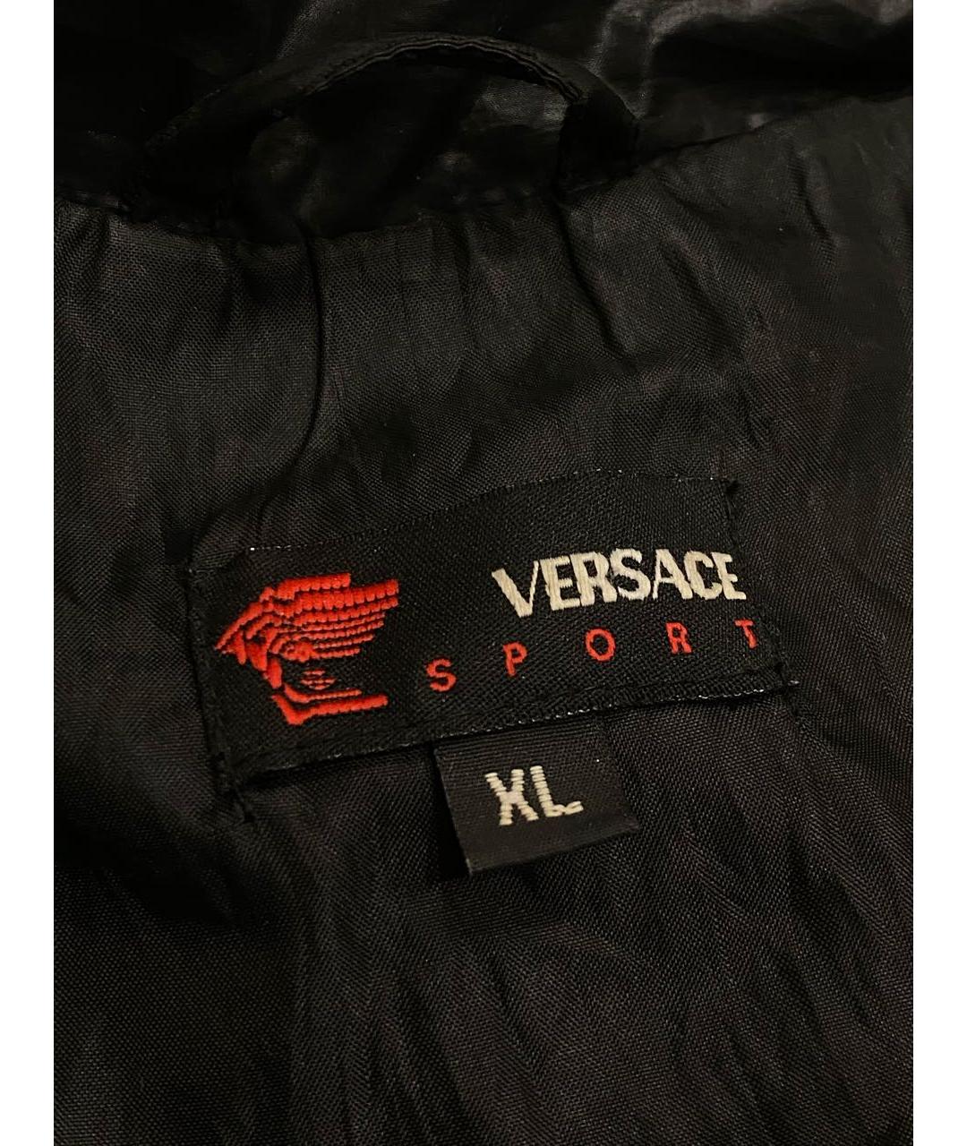 VERSACE Черная полиэстеровая куртка, фото 6