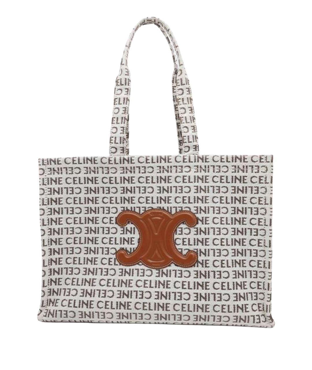 CELINE Белая сумка тоут, фото 1