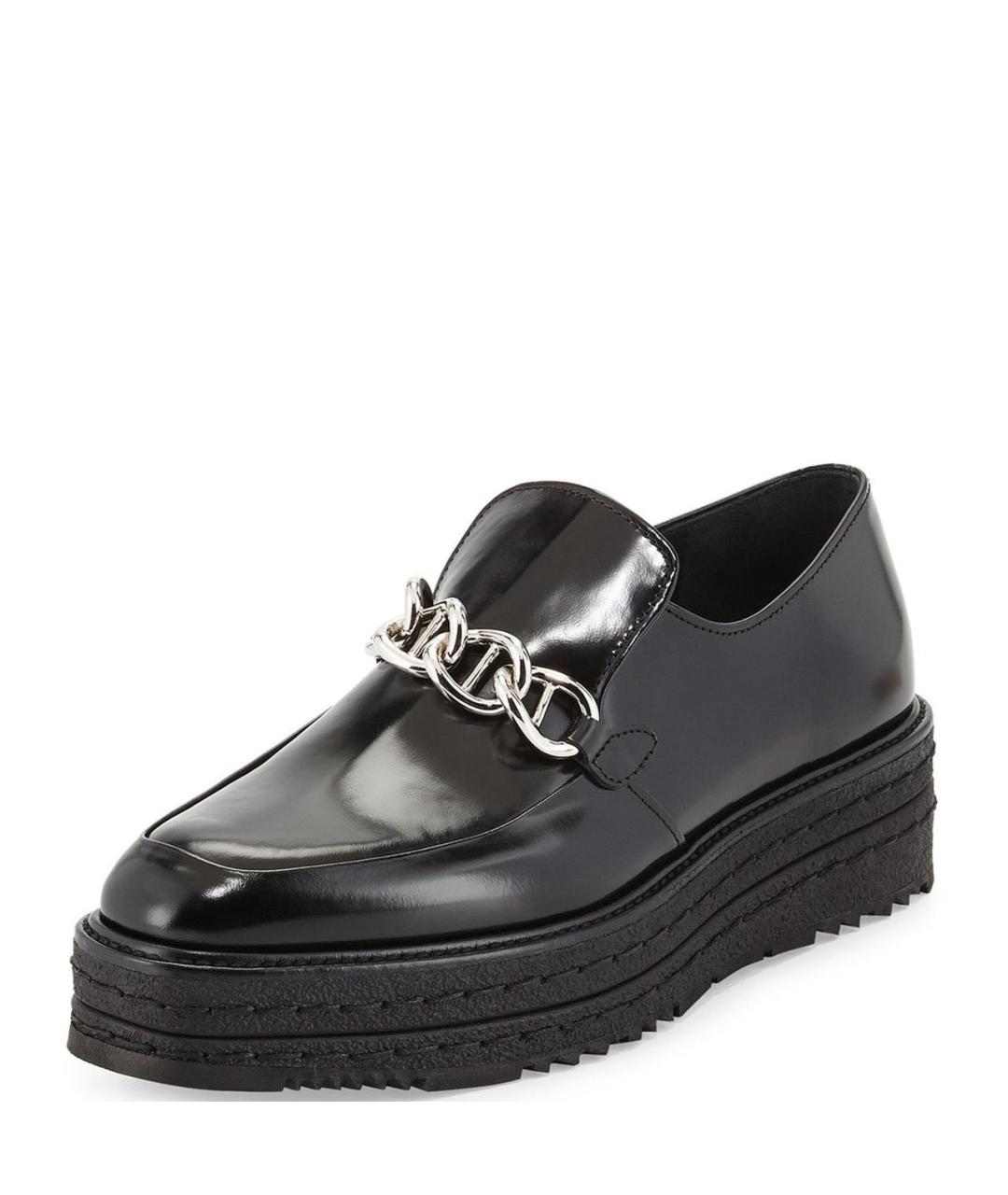 PRADA Черные лоферы из лакированной кожи, фото 2