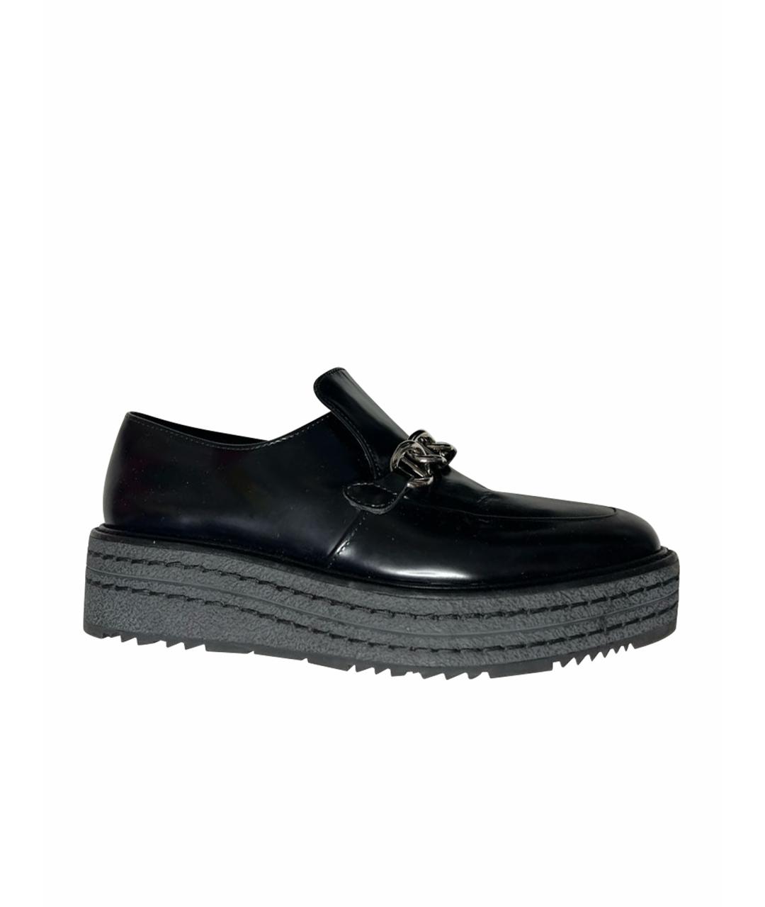 PRADA Черные лоферы из лакированной кожи, фото 1