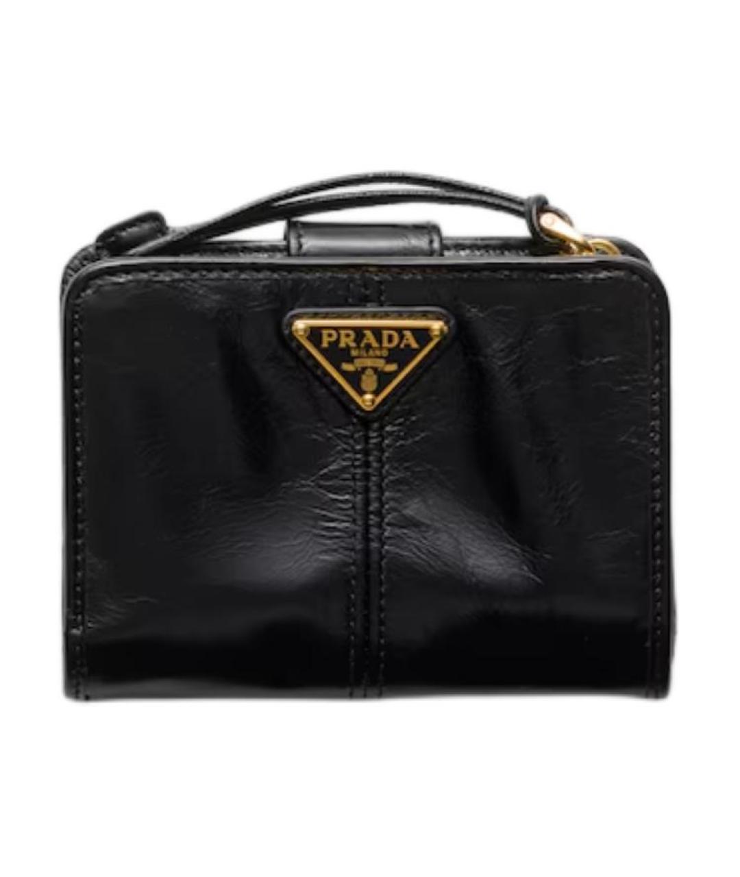 PRADA Черный кожаный кошелек, фото 1