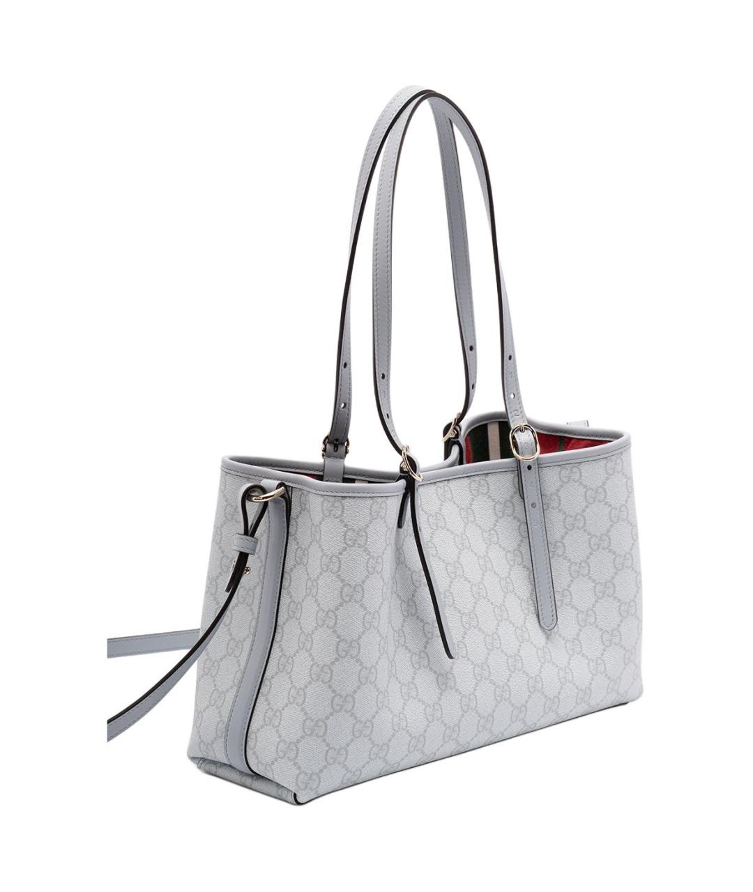 GUCCI Серая тканевая сумка тоут, фото 3