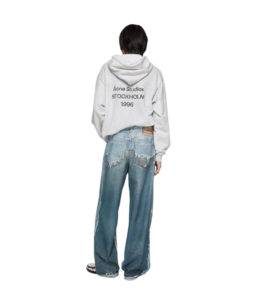 ACNE STUDIOS Синие хлопковые прямые джинсы, фото 4