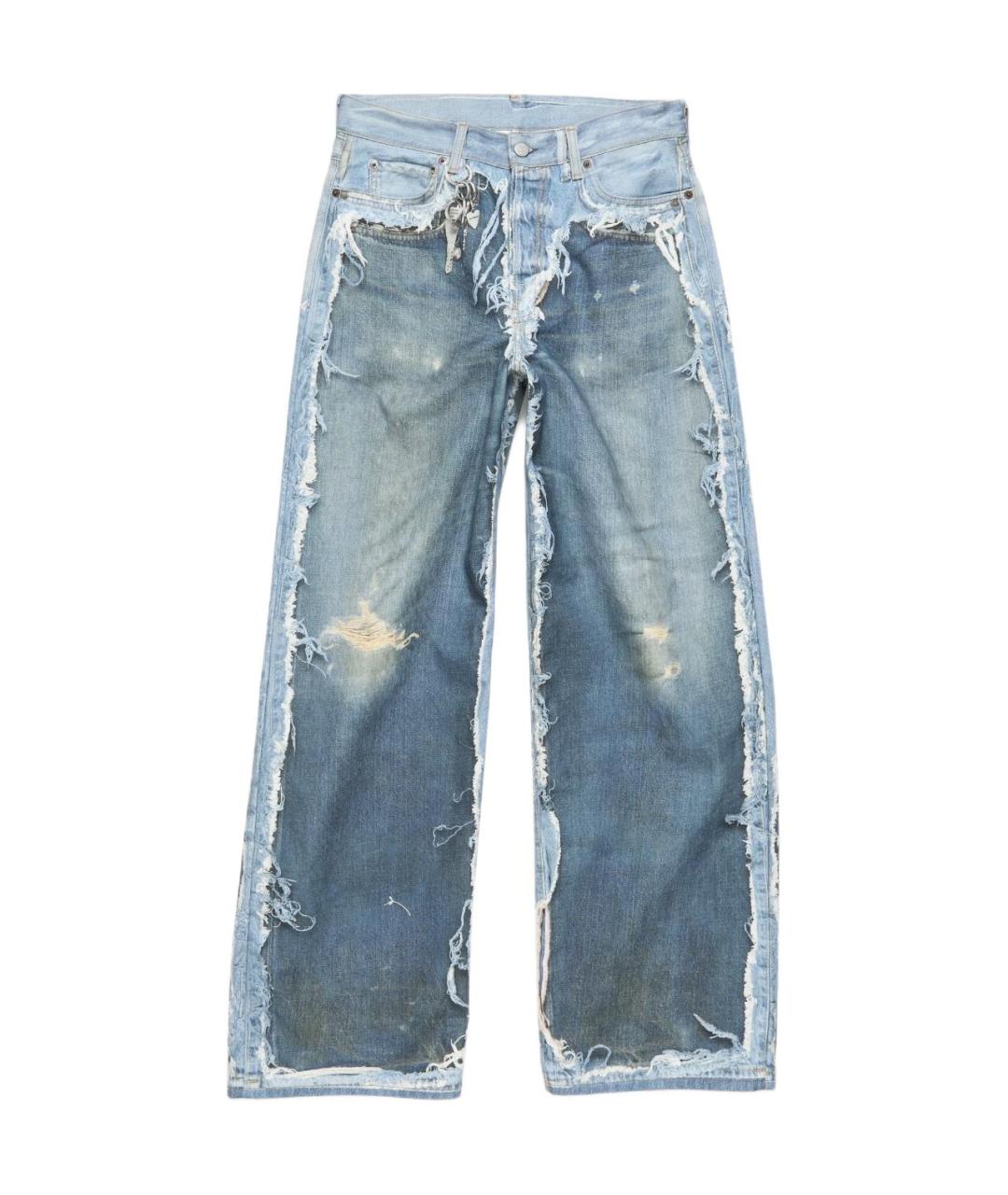 ACNE STUDIOS Синие хлопковые прямые джинсы, фото 1