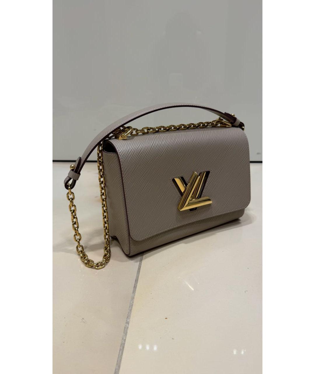 LOUIS VUITTON Бежевая кожаная сумка через плечо, фото 2