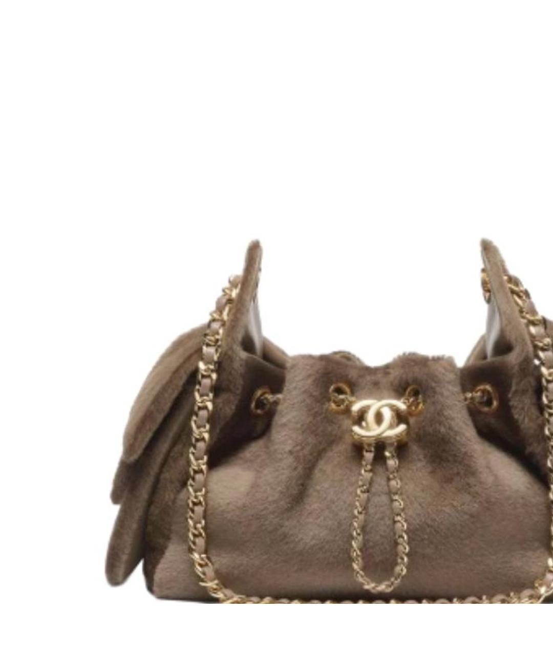 CHANEL Коричневая сумка тоут, фото 3