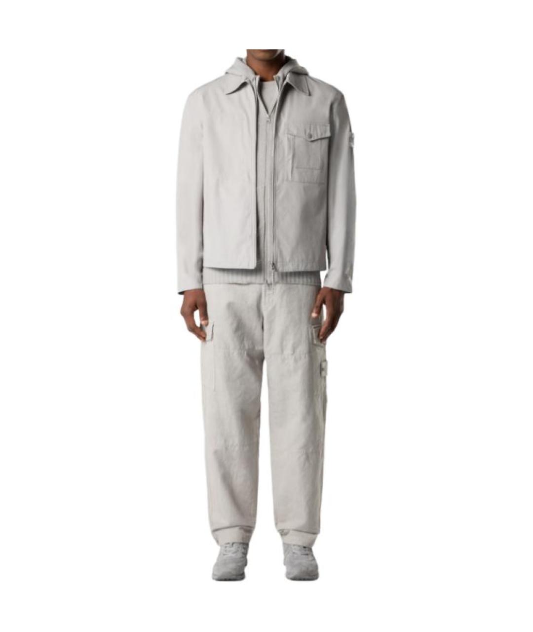 STONE ISLAND Бежевые брюки чинос, фото 3
