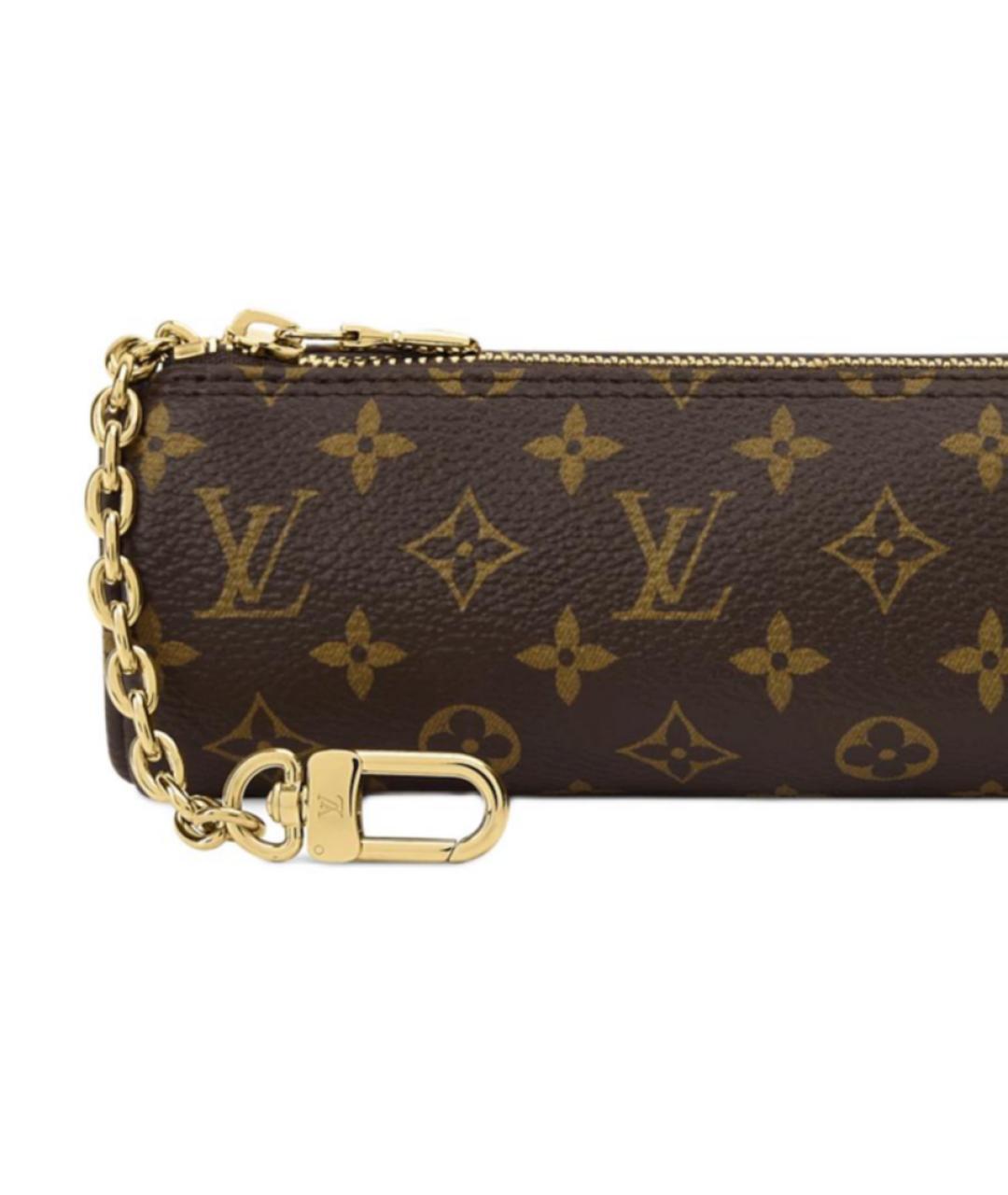 LOUIS VUITTON Коричневая косметичка, фото 5