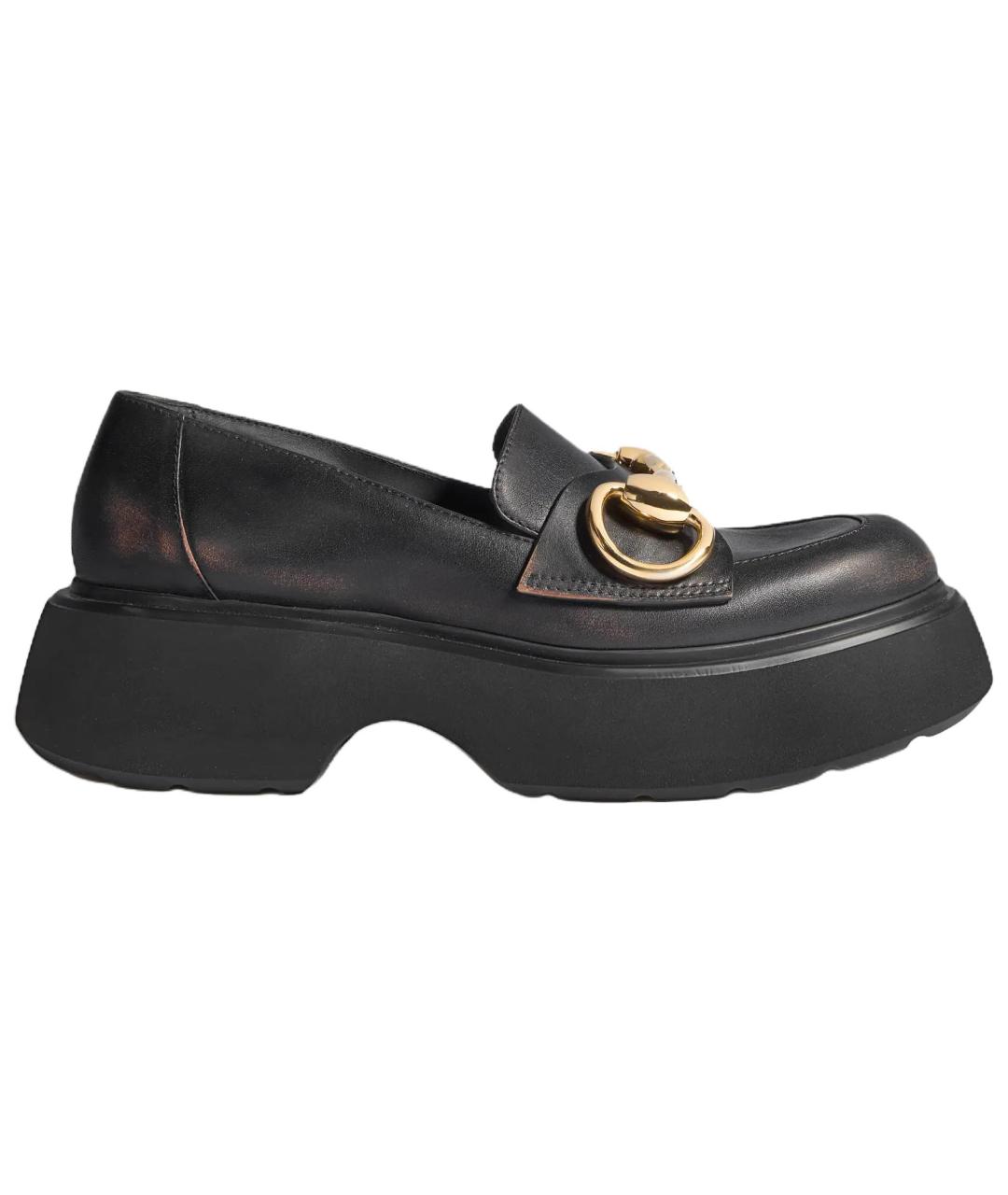 GUCCI Черные кожаные лоферы, фото 6