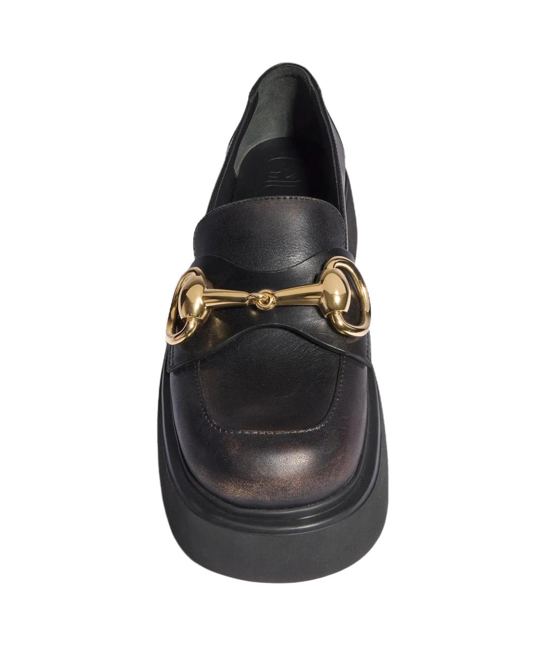 GUCCI Черные кожаные лоферы, фото 5