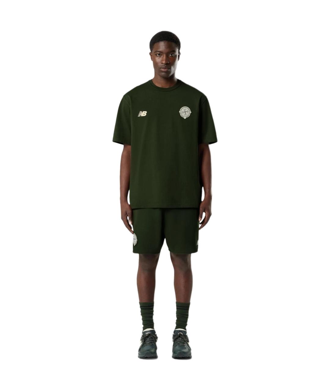 STONE ISLAND Зеленая хлопковая футболка, фото 3