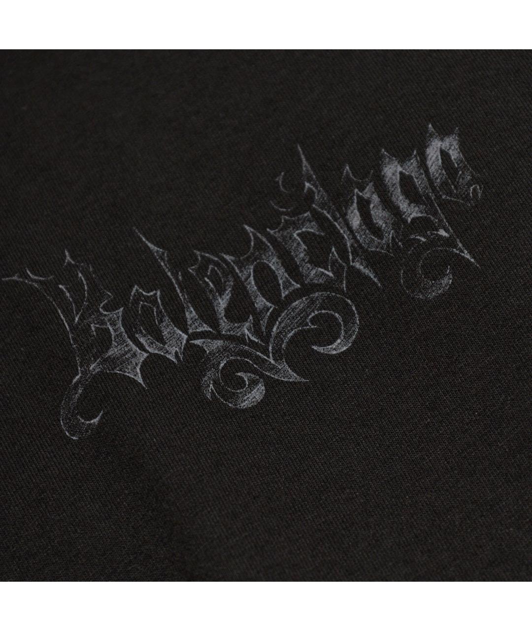 BALENCIAGA Черная хлопковая футболка, фото 5