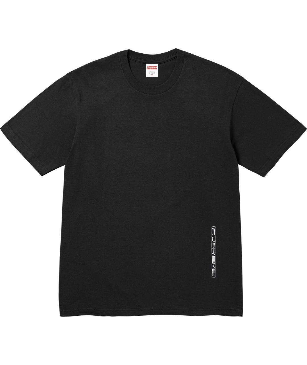 SUPREME Черная хлопковая футболка, фото 1