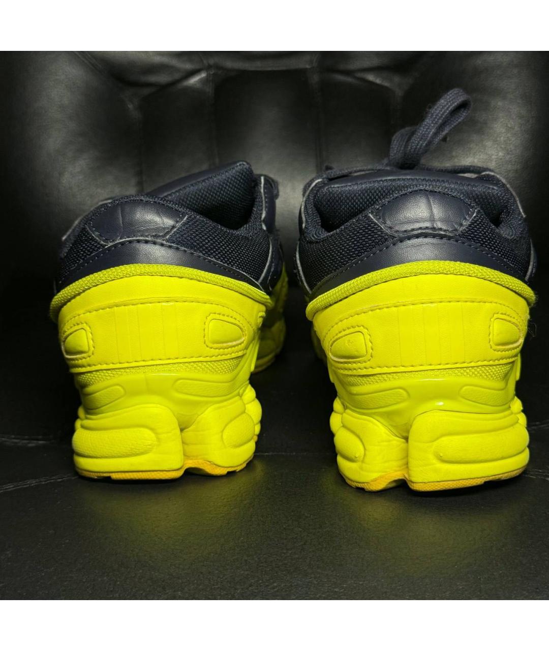 ADIDAS X RAF SIMONS Желтые текстильные низкие кроссовки / кеды, фото 2