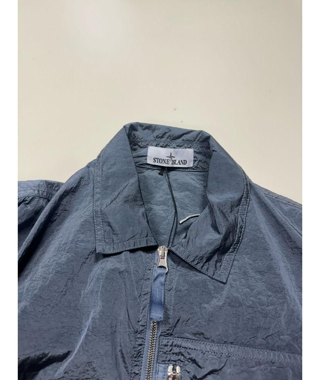 STONE ISLAND Голубая полиамидовая куртка, фото 3