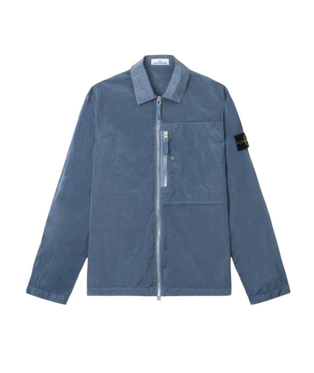 STONE ISLAND Голубая полиамидовая куртка, фото 1