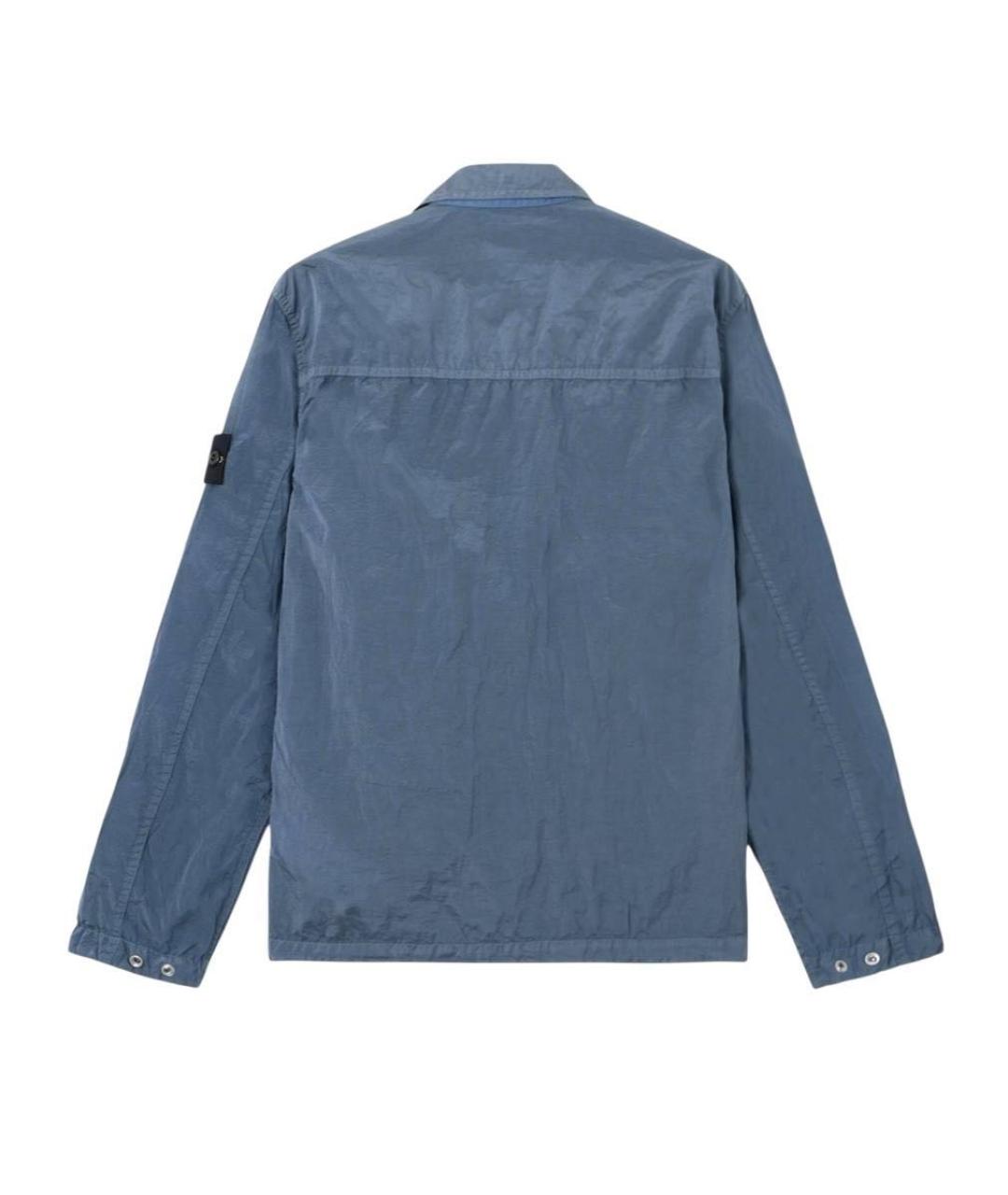 STONE ISLAND Голубая полиамидовая куртка, фото 2