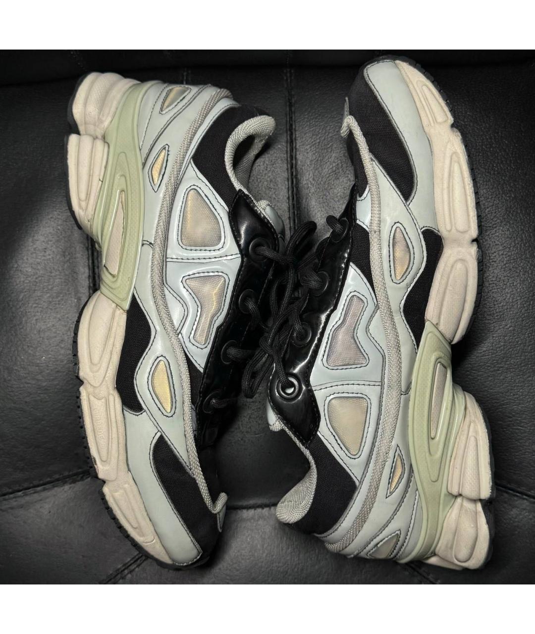 ADIDAS X RAF SIMONS Бежевые текстильные низкие кроссовки / кеды, фото 3