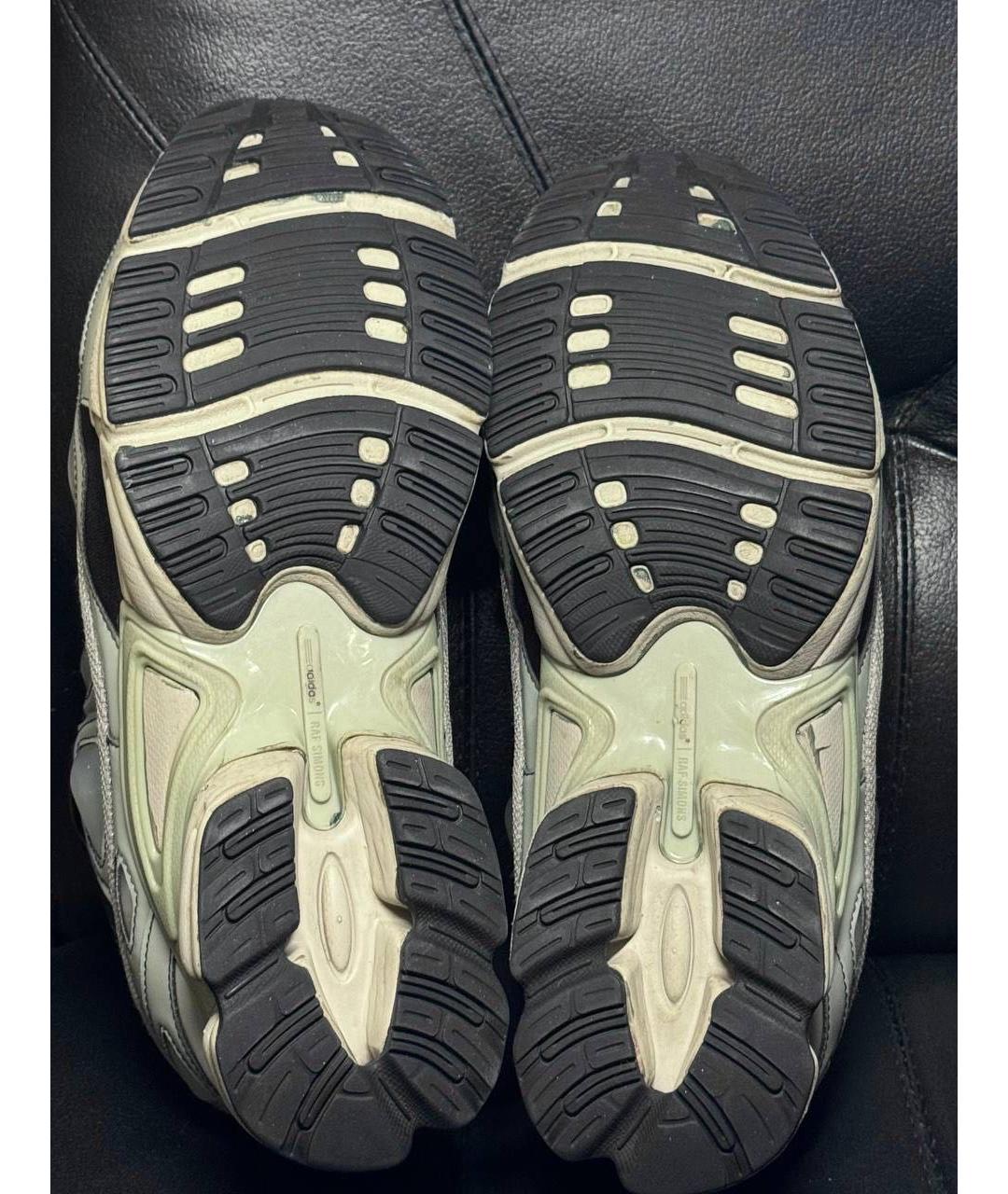 ADIDAS X RAF SIMONS Бежевые текстильные низкие кроссовки / кеды, фото 8