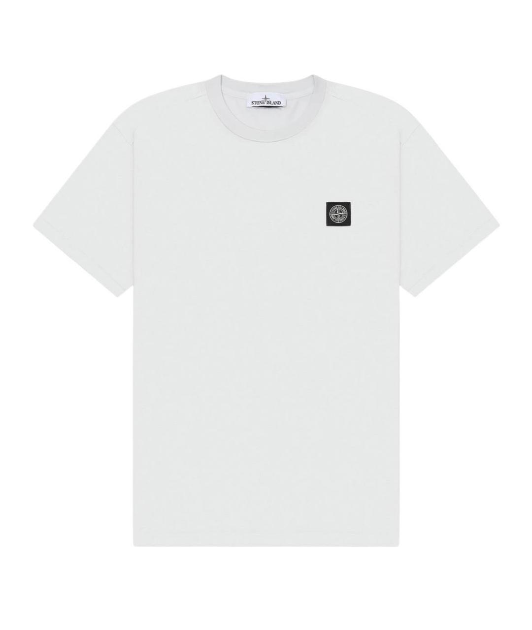 STONE ISLAND Голубая хлопковая футболка, фото 1