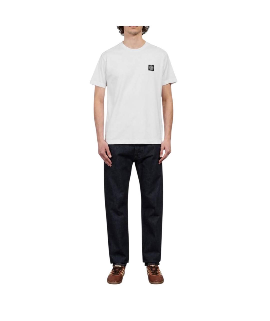 STONE ISLAND Голубая хлопковая футболка, фото 4