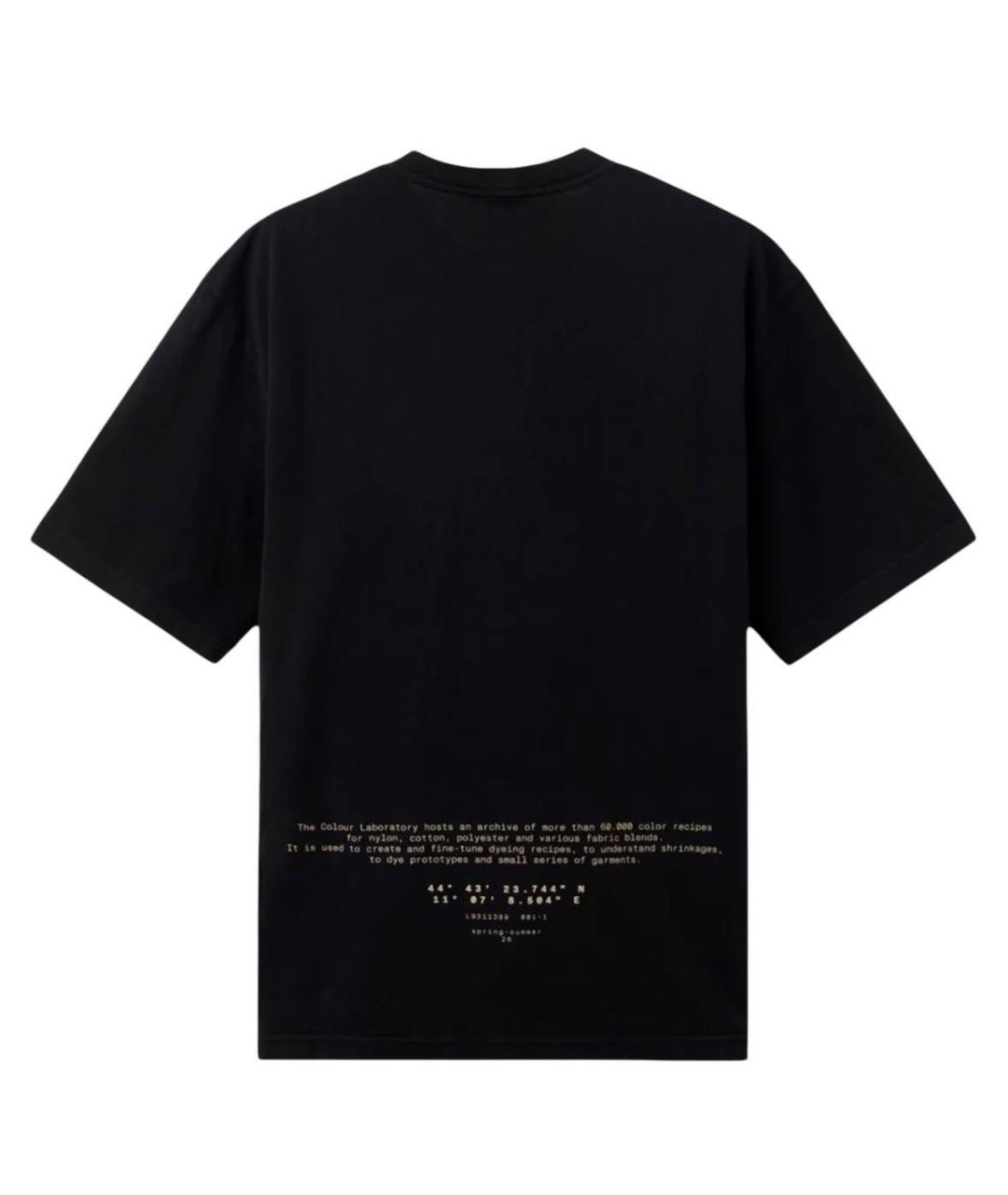 STONE ISLAND Черная хлопковая футболка, фото 2