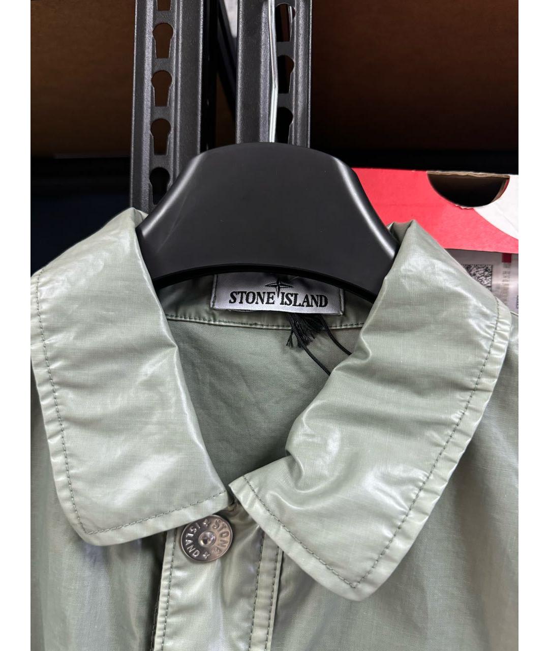 STONE ISLAND Зеленая хлопковая куртка, фото 3