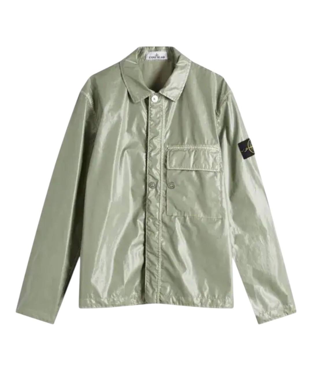 STONE ISLAND Зеленая хлопковая куртка, фото 1