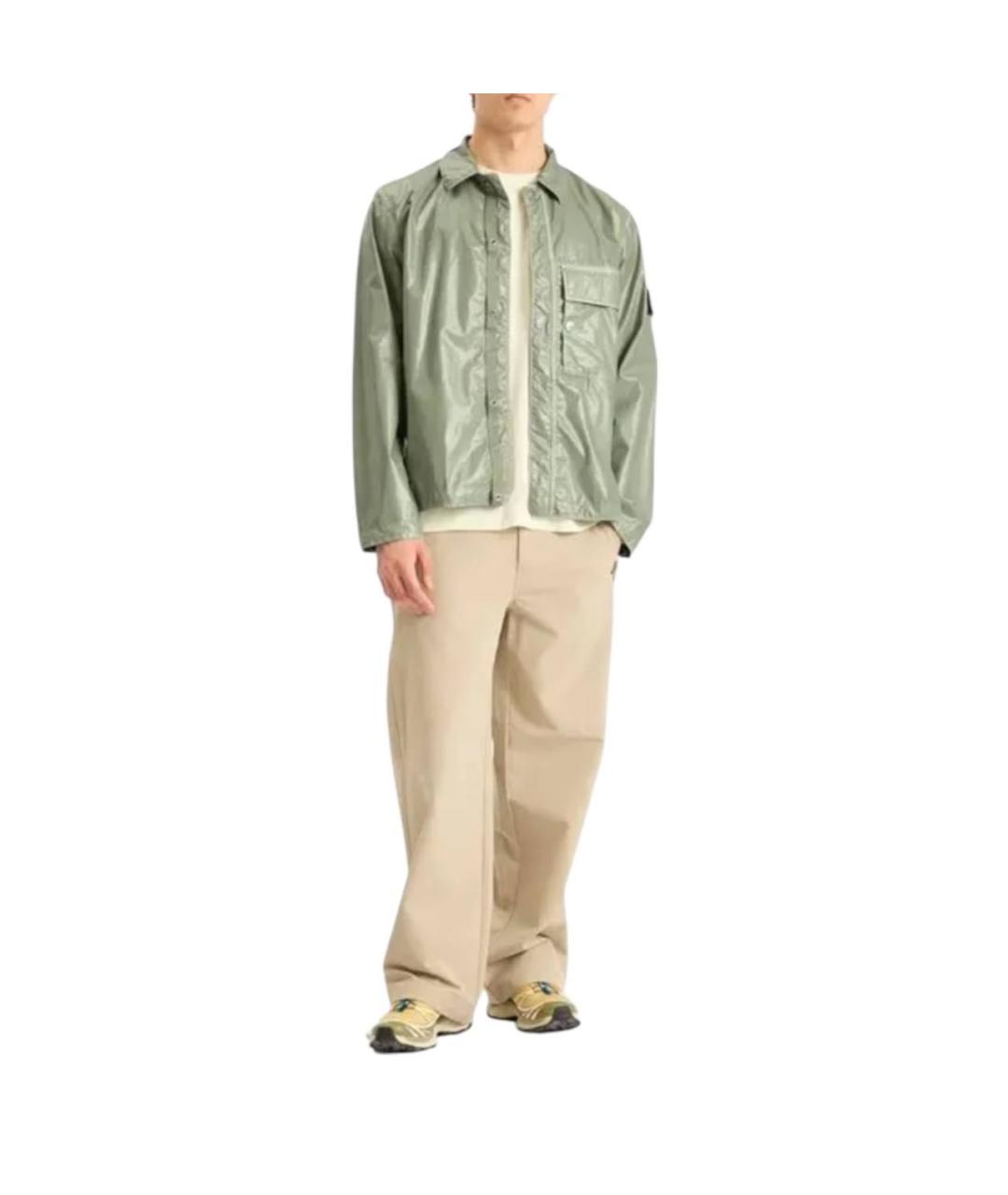 STONE ISLAND Зеленая хлопковая куртка, фото 5