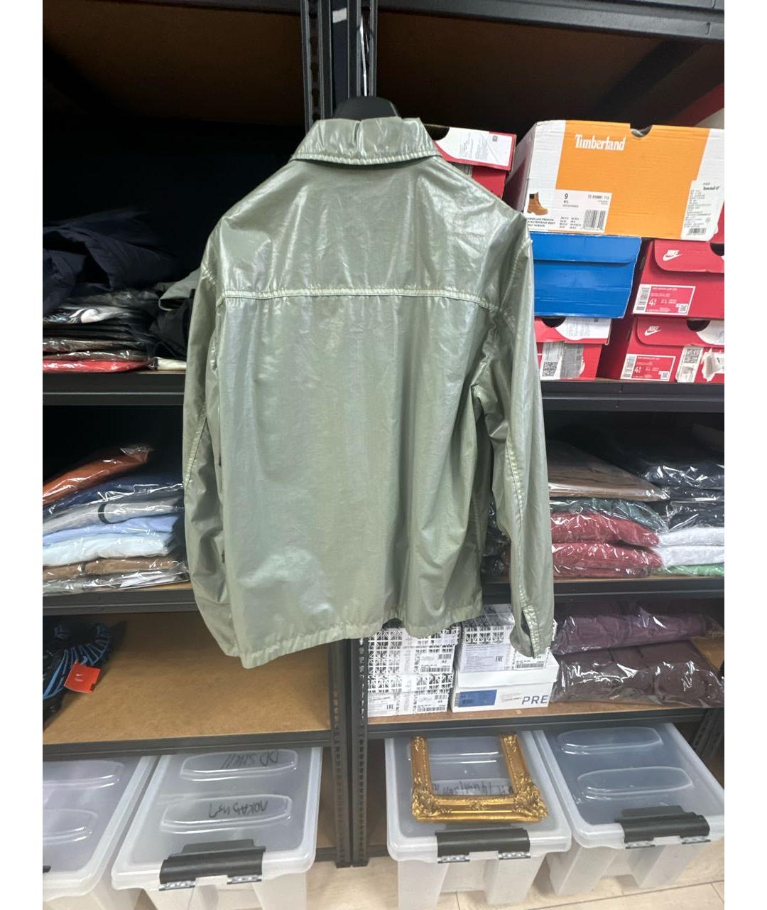 STONE ISLAND Зеленая хлопковая куртка, фото 4