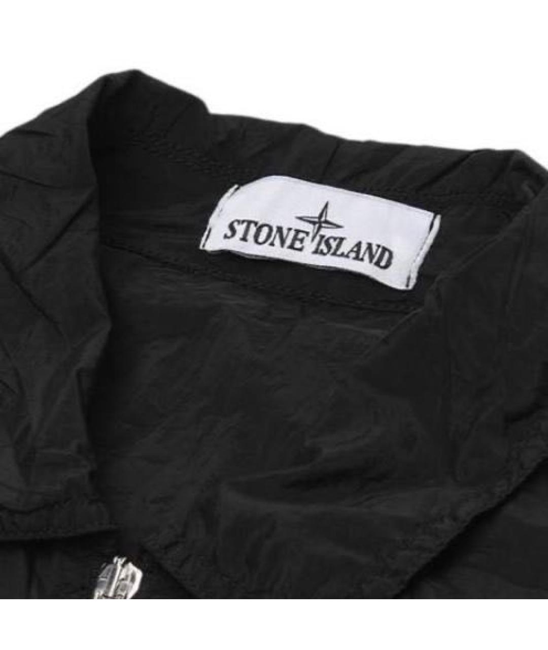 STONE ISLAND Черная полиамидовая куртка, фото 2