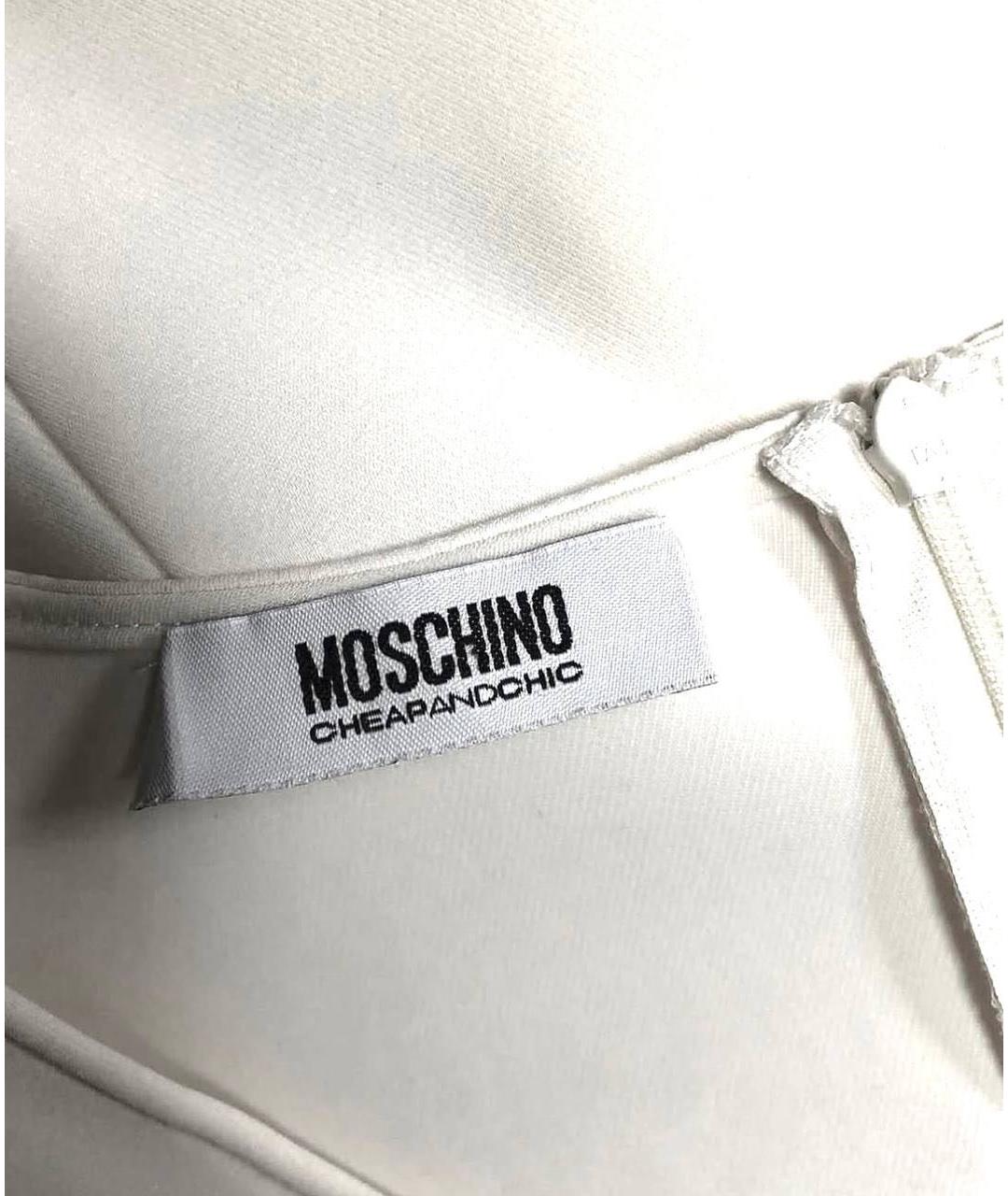 MOSCHINO Белая полиэстеровая блузы, фото 3