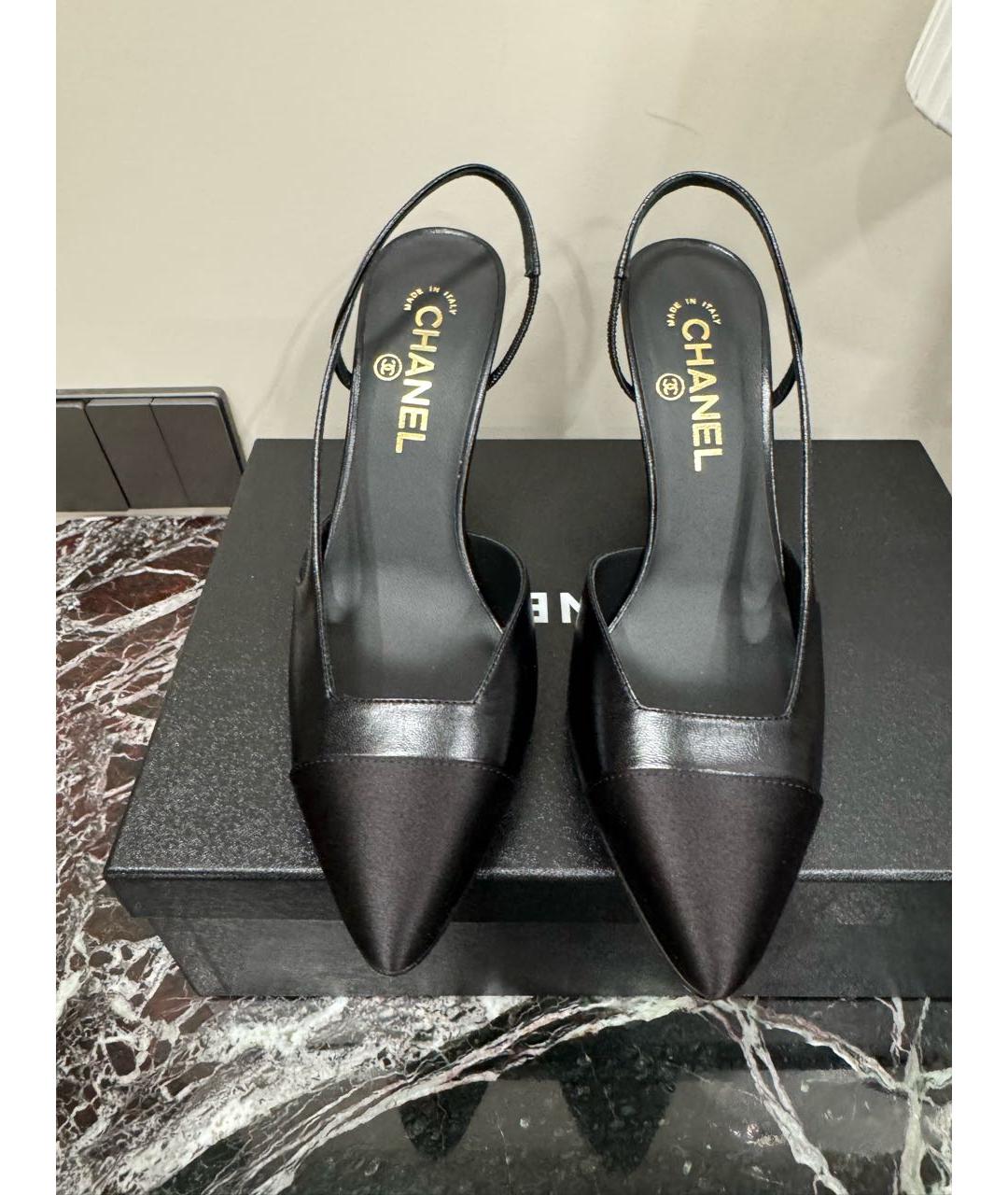CHANEL Черные кожаные туфли, фото 2