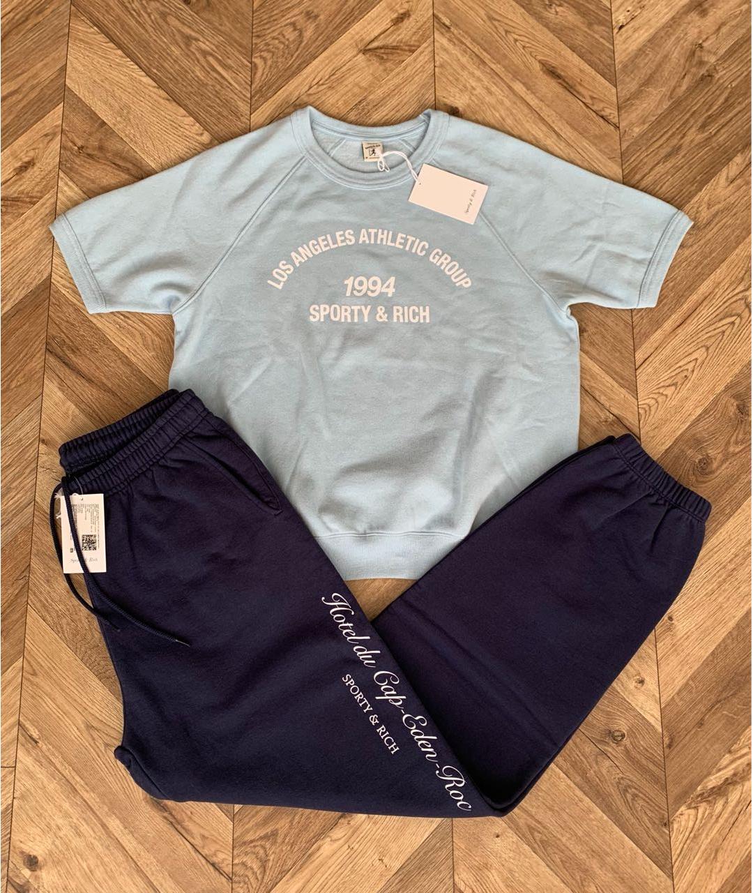 SPORTY AND RICH Синий хлопковый спортивные костюмы, фото 2