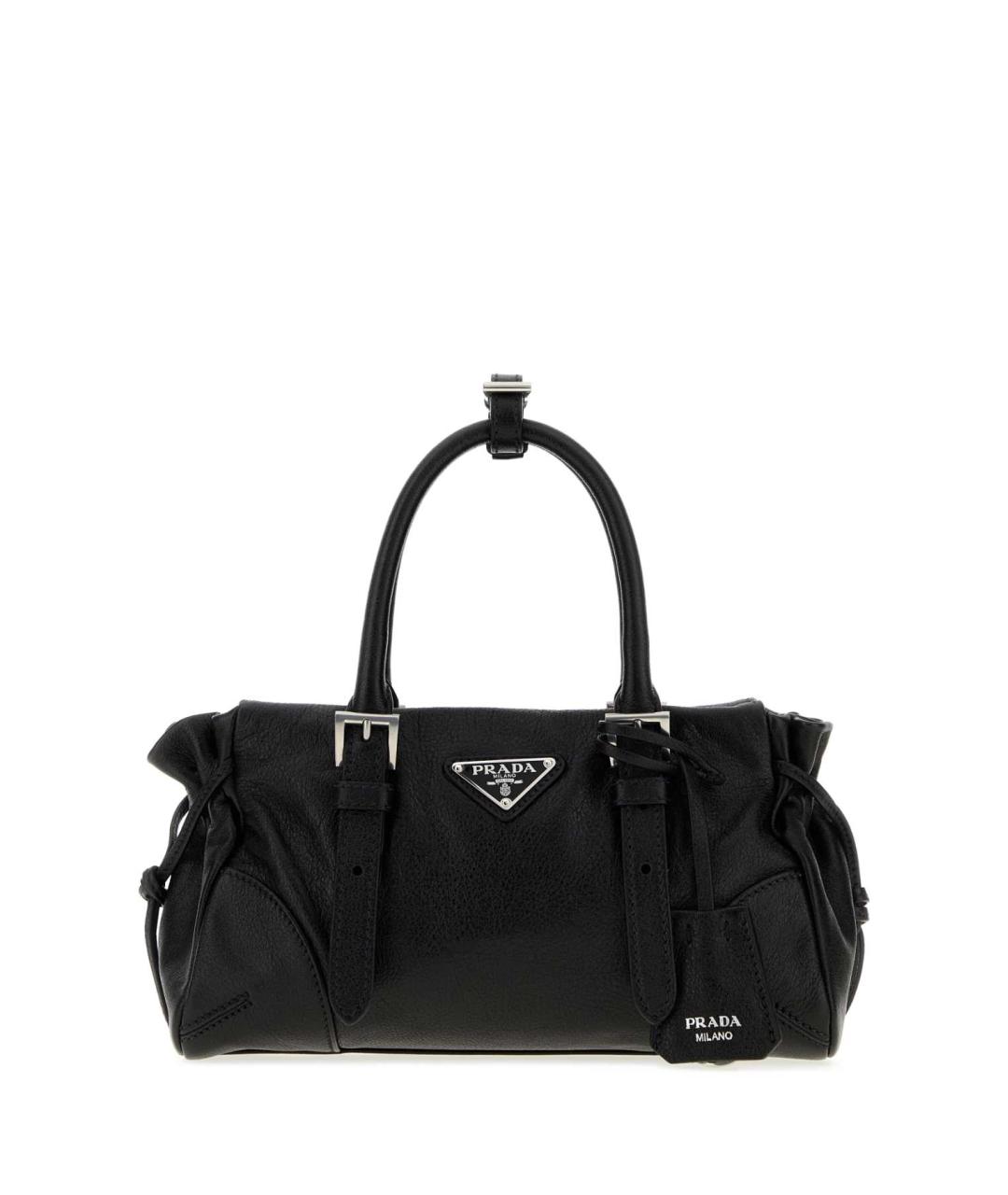 PRADA Черная кожаная сумка тоут, фото 1
