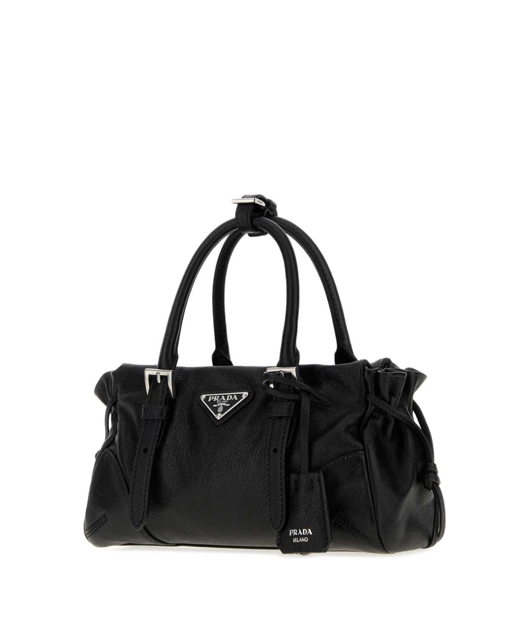 PRADA Черная кожаная сумка тоут, фото 2