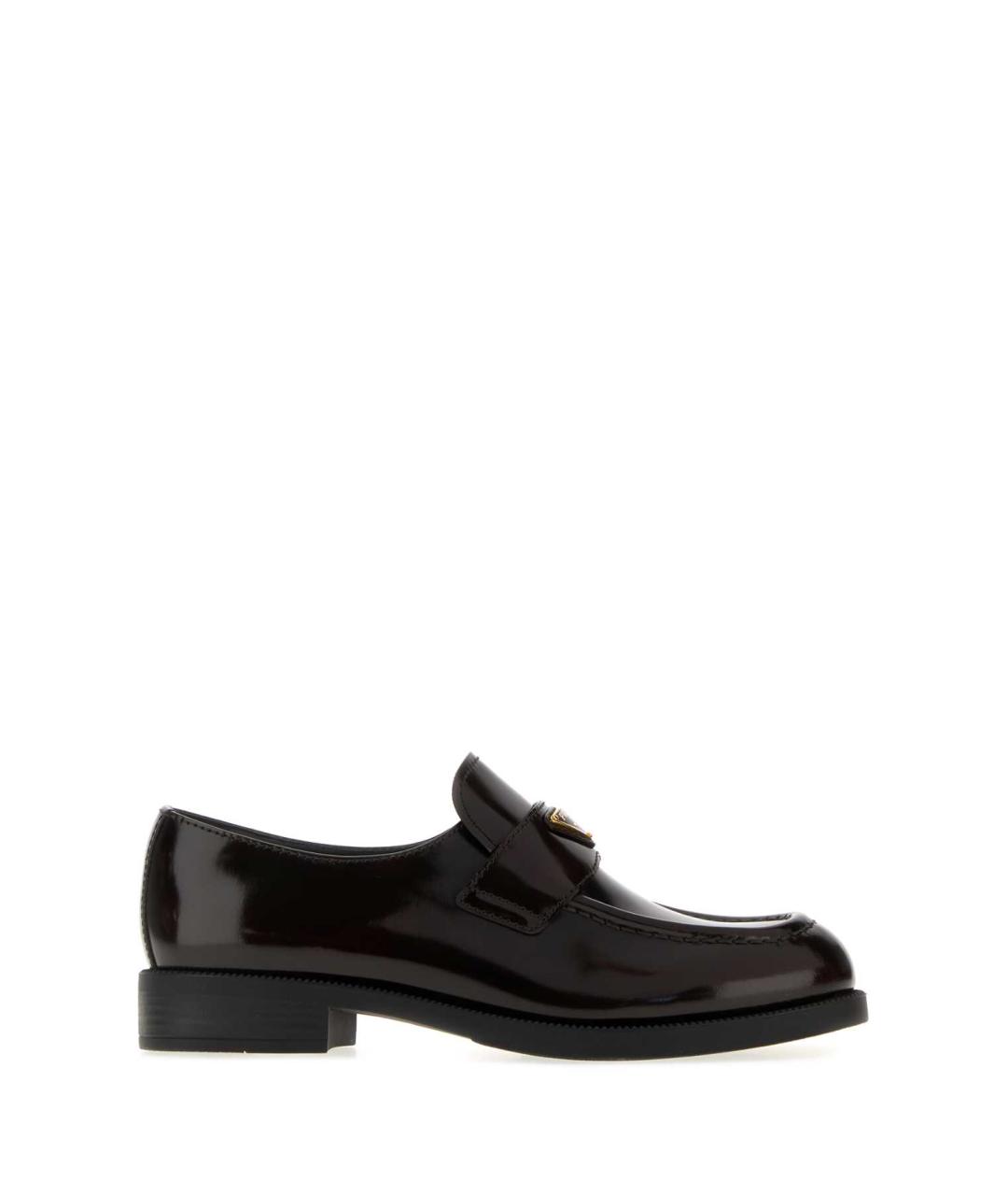 PRADA Коричневые кожаные лоферы, фото 1