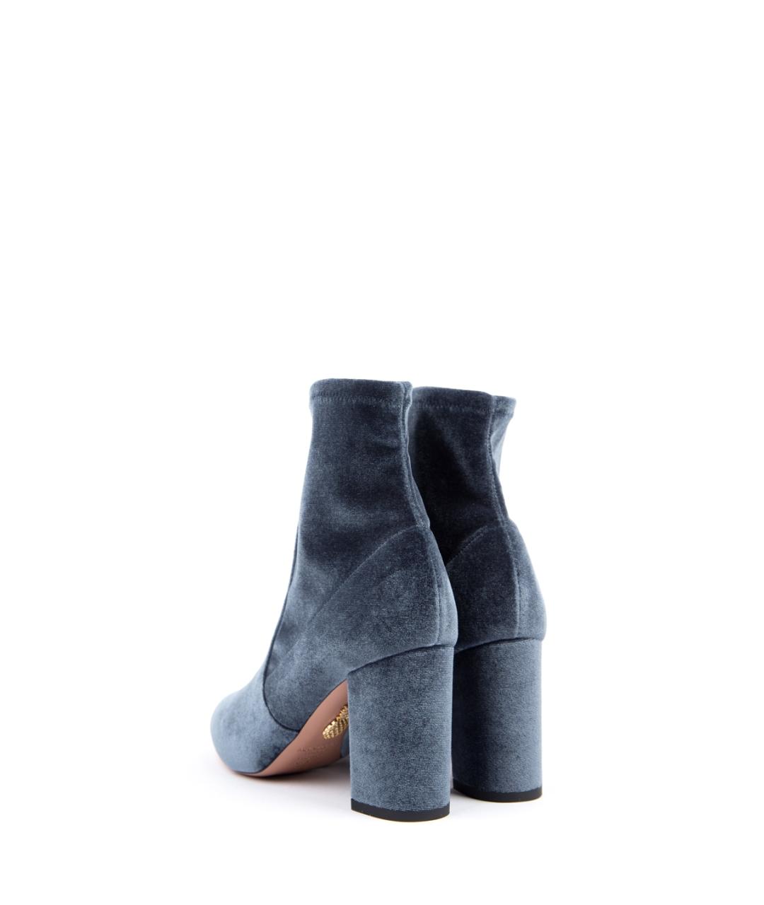 AQUAZZURA Серые текстильные ботильоны, фото 2
