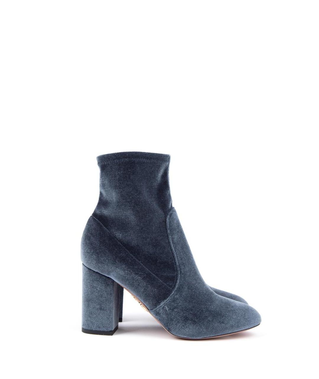 AQUAZZURA Серые текстильные ботильоны, фото 1
