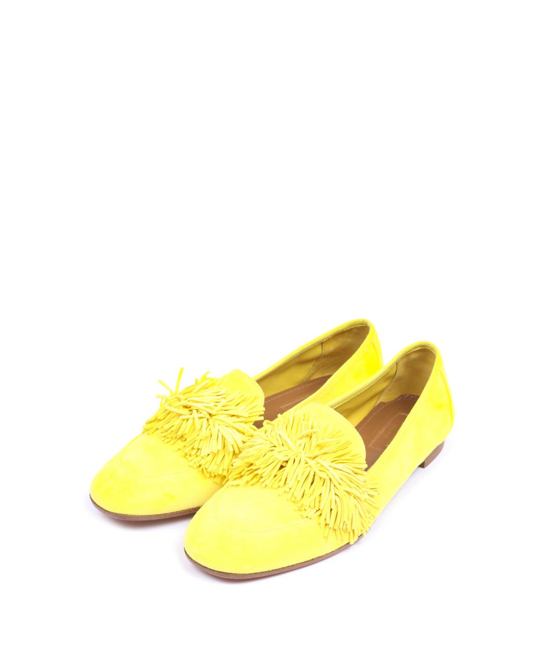 AQUAZZURA Желтые лоферы, фото 2