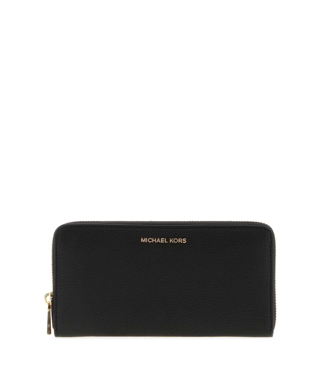 MICHAEL KORS Черный кожаный кошелек, фото 1