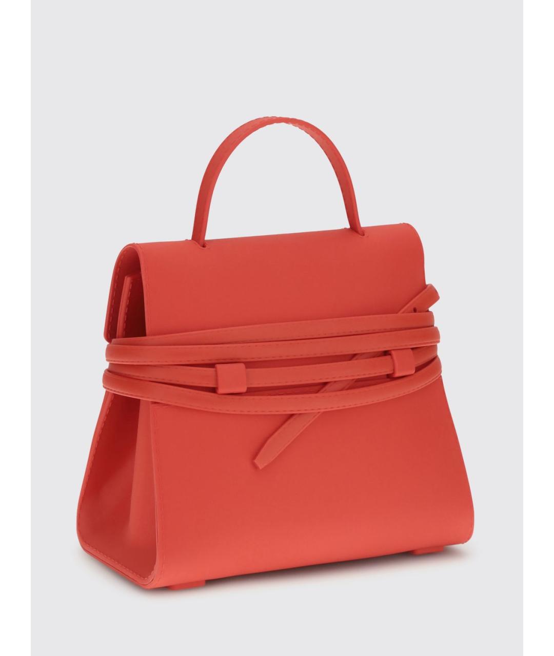 MOSCHINO Красная синтетическая сумка с короткими ручками, фото 2