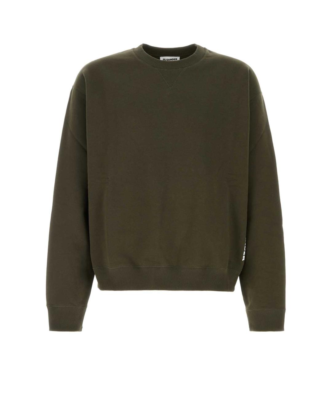 JIL SANDER Зеленый хлопковый джемпер / свитер, фото 1