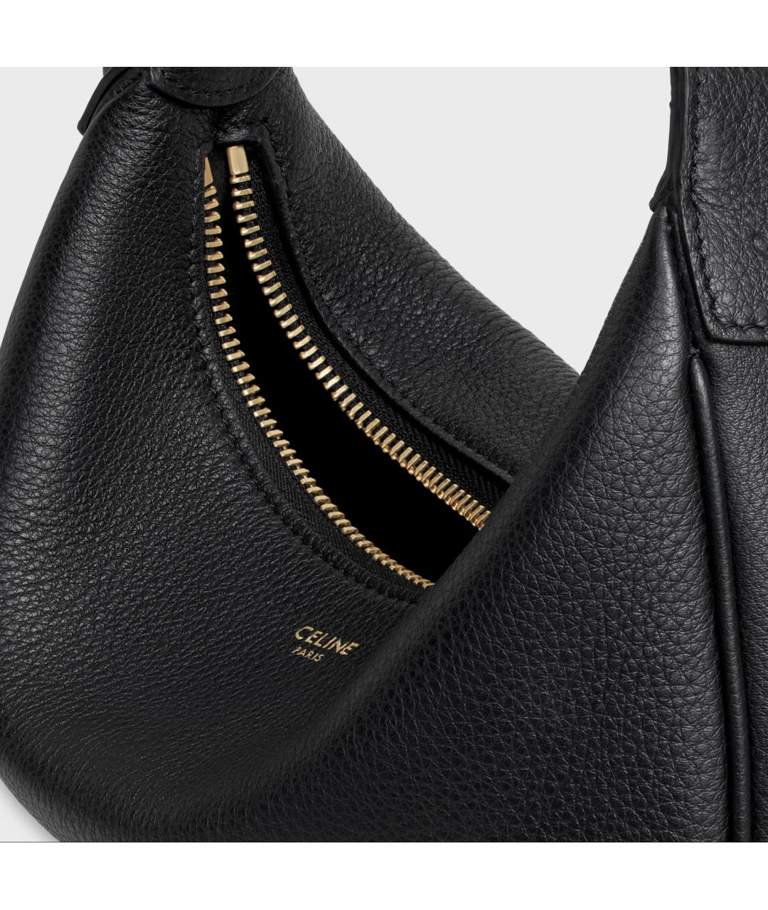 CELINE Черная кожаная сумка через плечо, фото 4