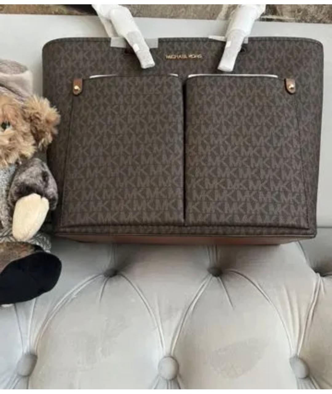 MICHAEL KORS Коричневая сумка тоут, фото 5