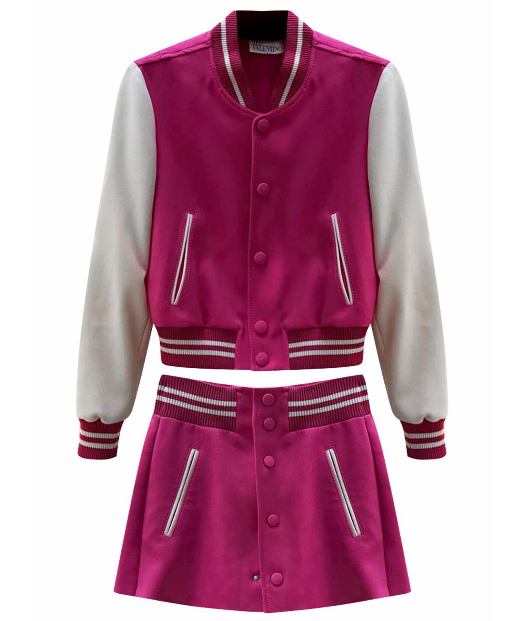 RED VALENTINO Розовый полиэстеровый костюм с юбками, фото 1