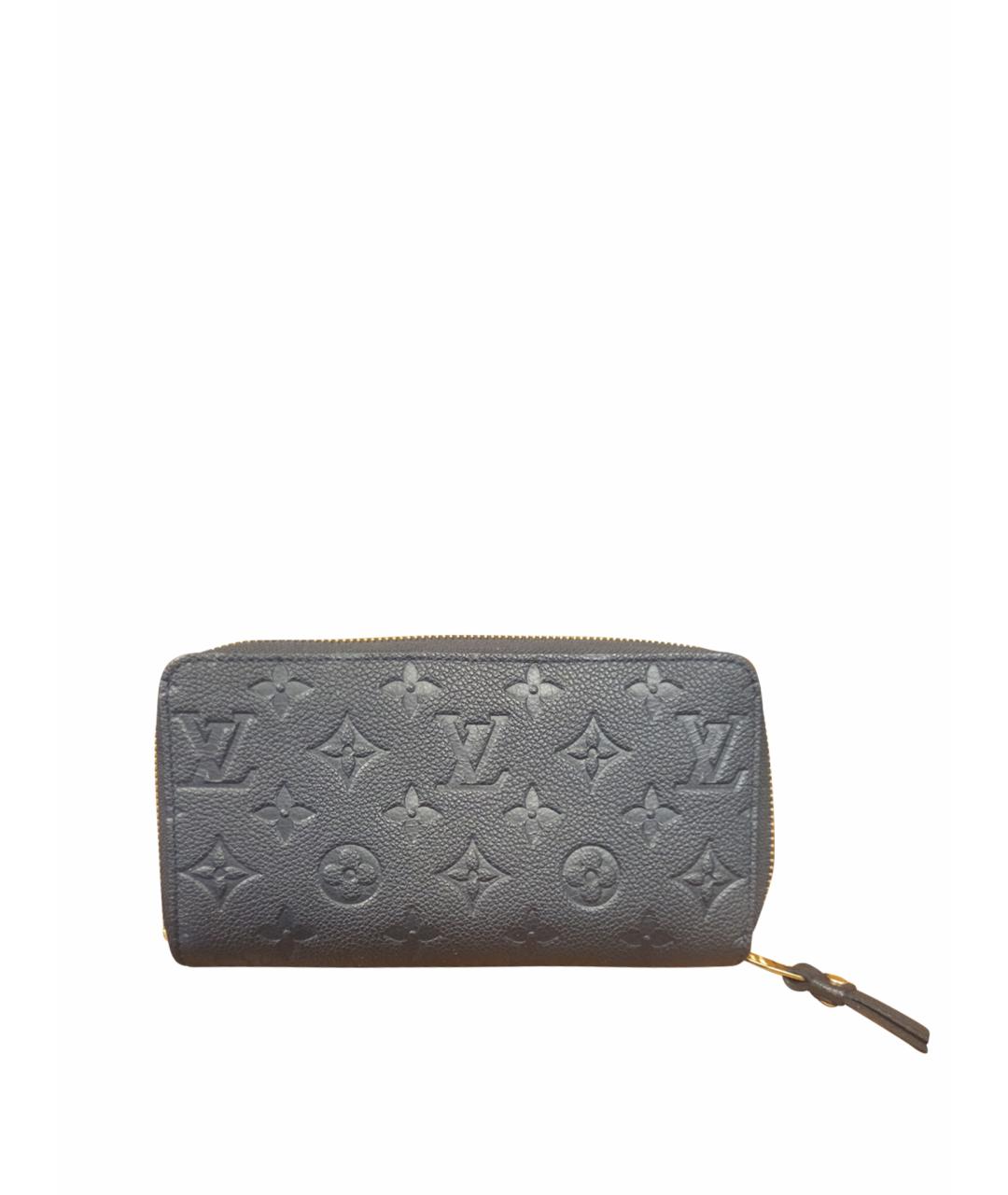 LOUIS VUITTON Серый кожаный кошелек, фото 6