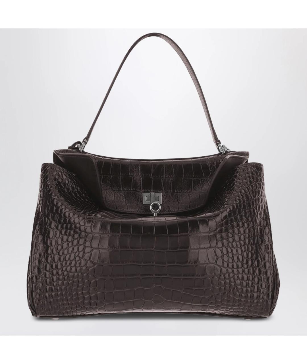 BALENCIAGA Коричневая кожаная сумка тоут, фото 3