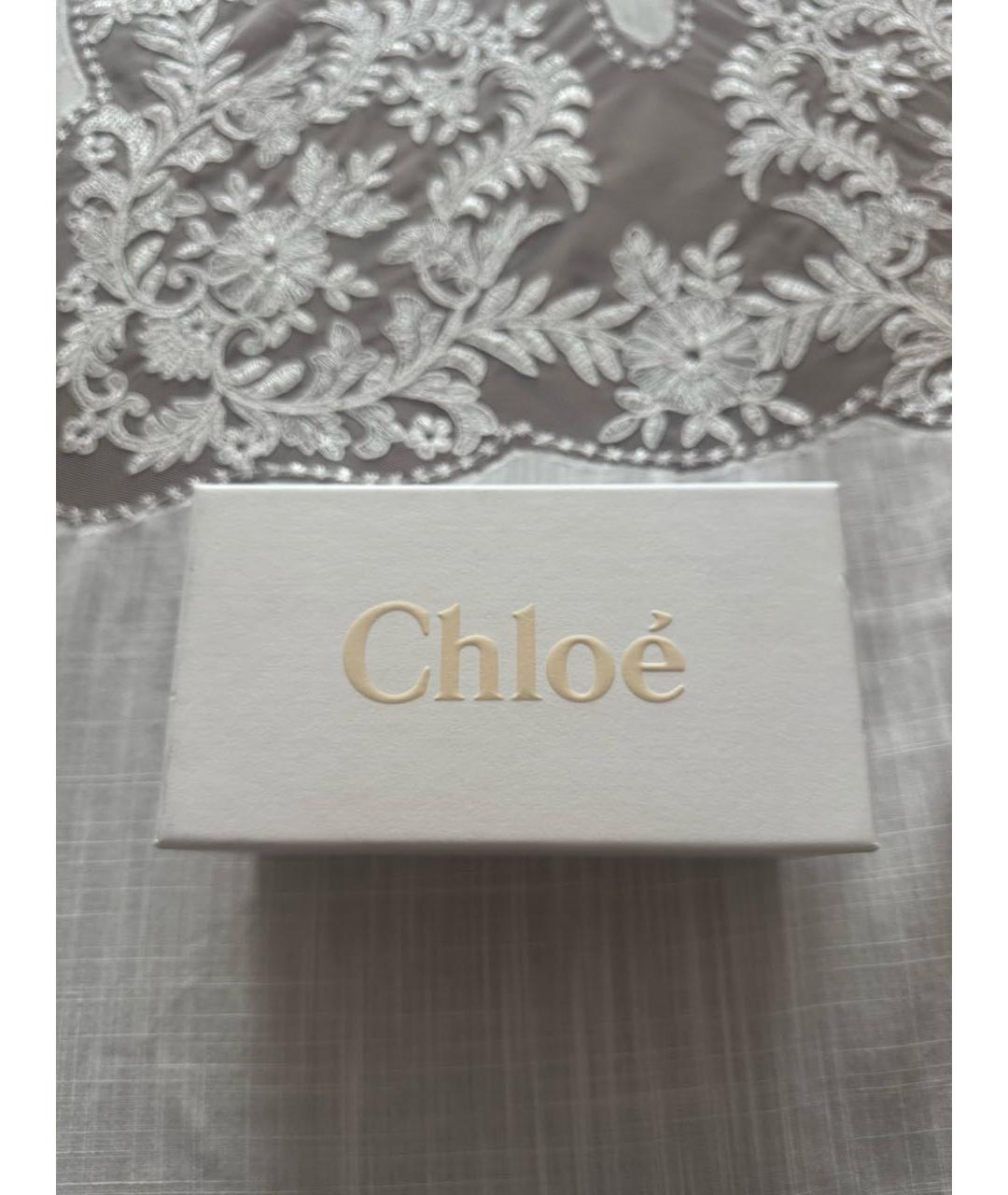 CHLOE Коричневые металлические солнцезащитные очки, фото 4